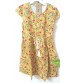 Half Sleeve Printed Frock, Half Sleeve Dress, Girl Kids, Children Wear, Color Yellow, 100% Rayon, Age 6 To 7 years.